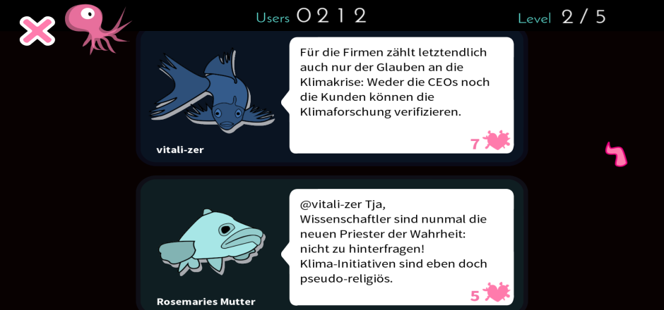 Screenshot aus der App Cuttlefish