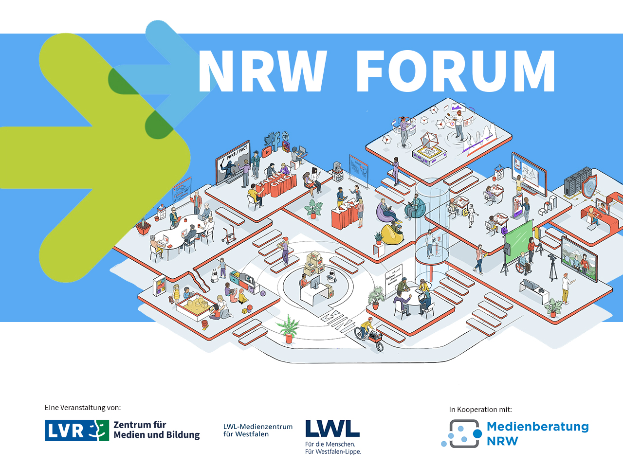 Visualisierung des NRW-Forums der Kommunalen Medienzentren in NRW 2025