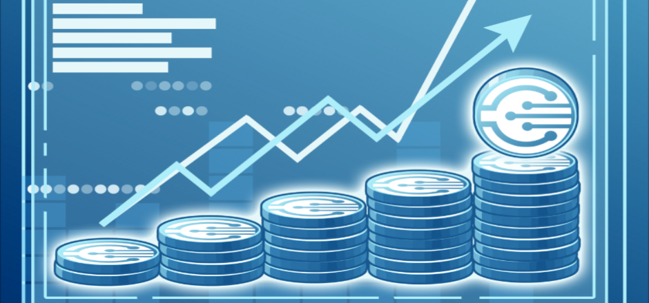 Grafik zu einer Statistik mit Geld