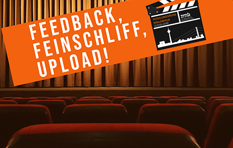 Kinosaal mit Filmklappe Schulungsreihe Erklärfilm