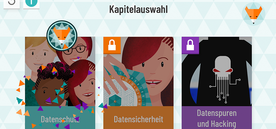 Kacheln aus der App KryptoKids