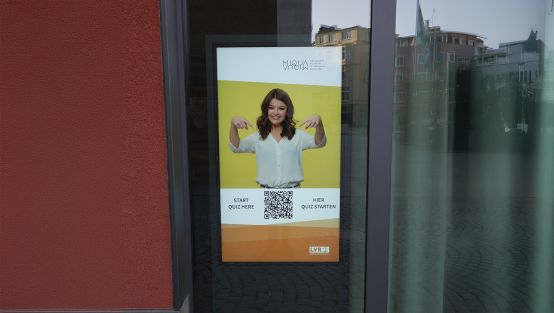 Foto von Screen mit Person